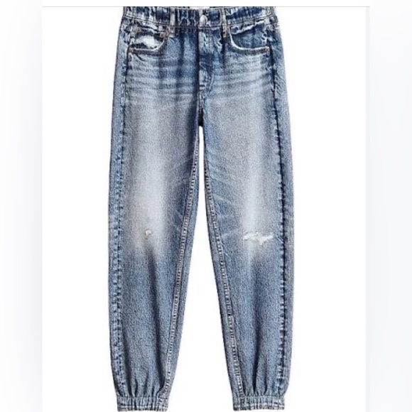 Rag & Bone Joggers Distressed Blue Jeans - Picture 4 of 4